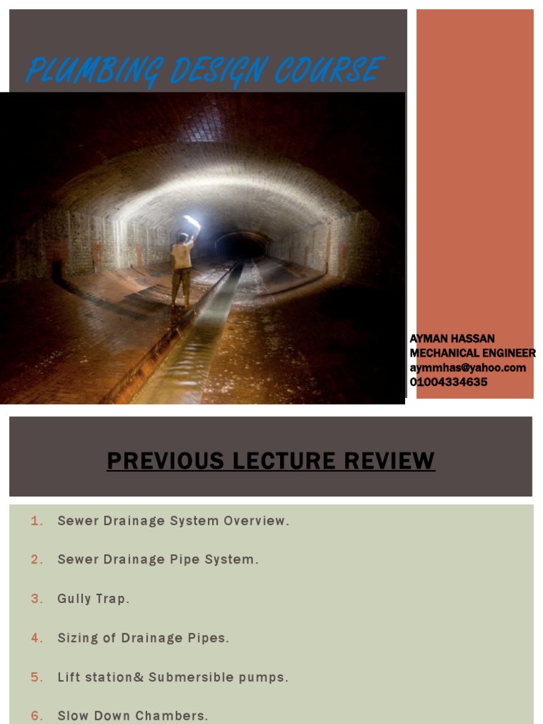 Fifth Lecture | PDF | Storm Drain | Plumbing