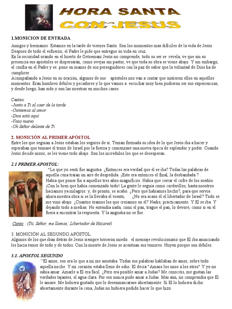 HORA SANTA Con Jesús | PDF | Amor | Jesús
