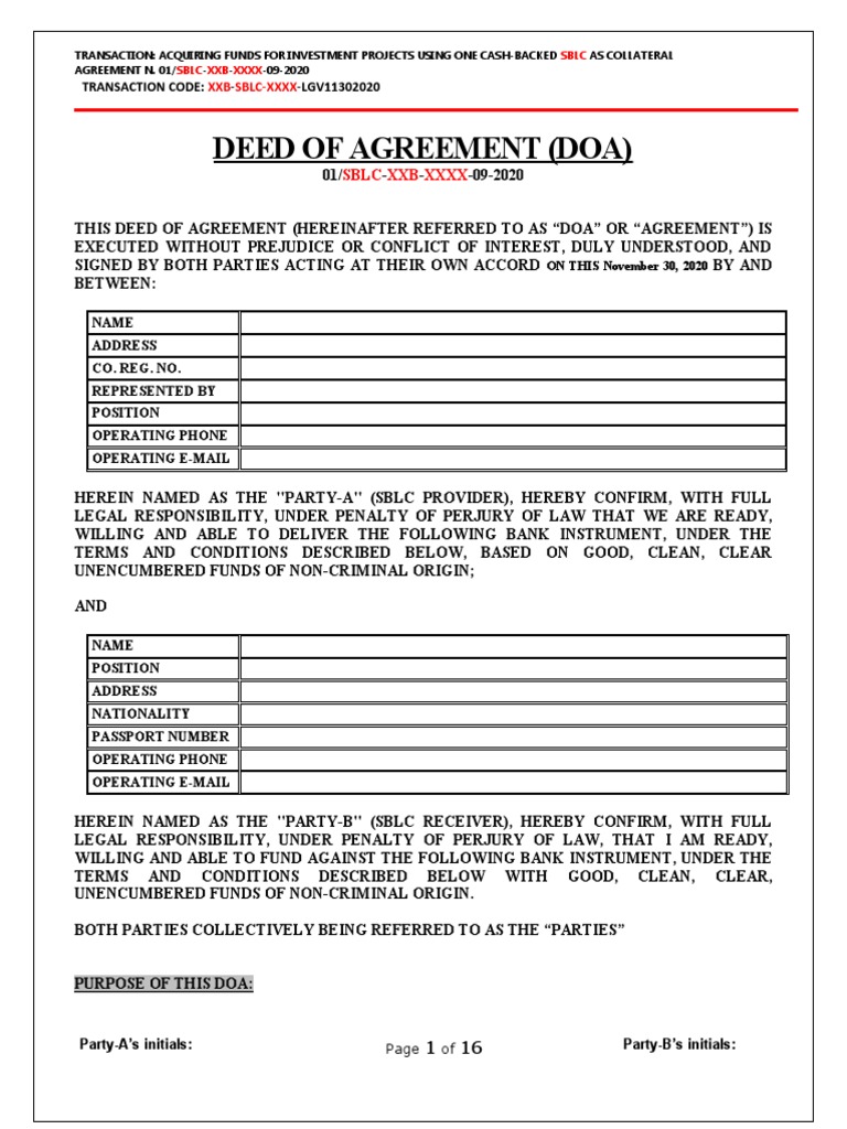 SBLC 452 | PDF | Letter Of Credit | Banks