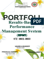 RPMS Portfolio Cover 2021-2022