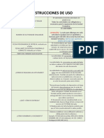 Instrucciones de uso y actividades de la UA1