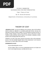 Theory of Cost