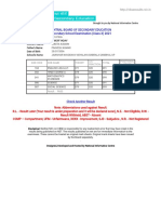 Ankur Yadav Result Secondary School Examination (Class X) 2021