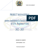 Proiect Managerial Presedinte IPA Regiunea 4 Gorj - Marius Oborocea2022