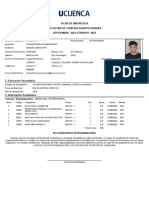 Ficha de Matrícula Facultad de Ciencias Agropecuarias Septiembre 2022-Febrero 2023 1. Datos Personales