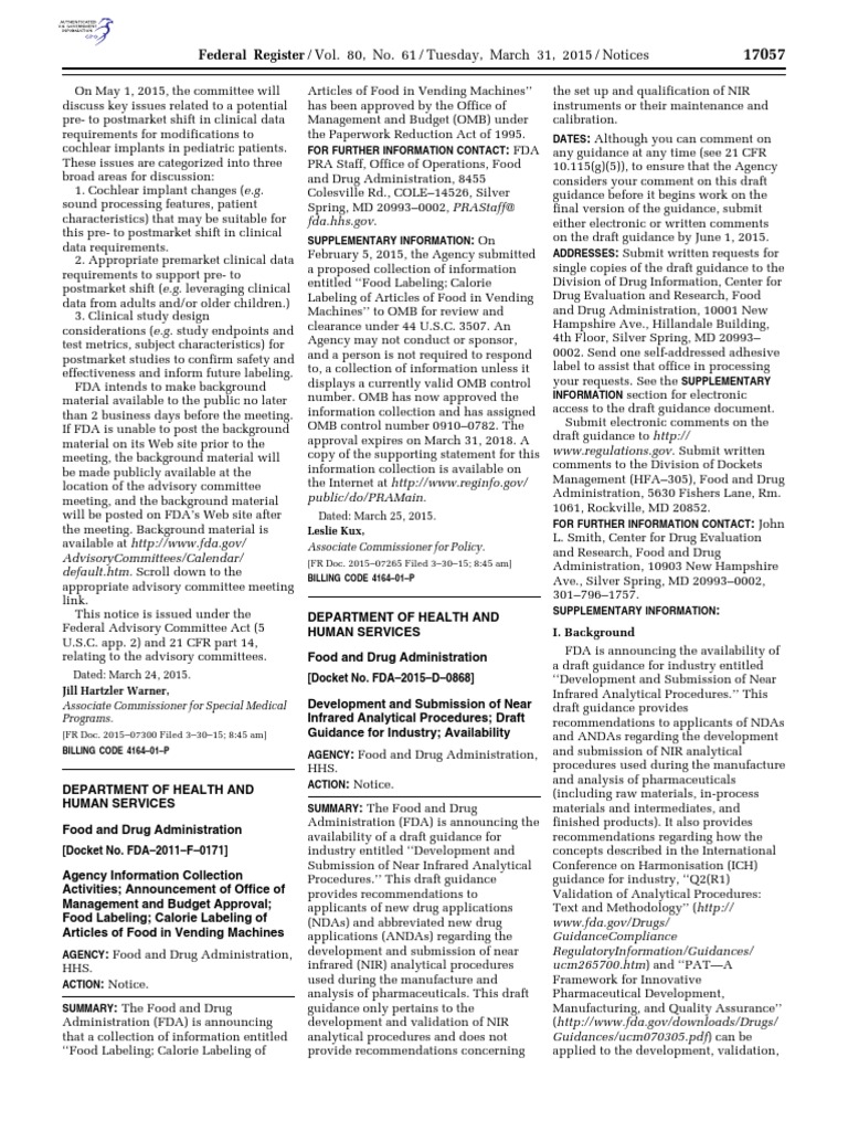 FDA 2015 D 0868 0001 Content PDF Food And Drug Administration