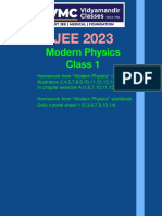 Modern Physics Live Class-1 Teacher Notes