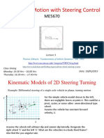 Equation of Motion With Steering Control: Thomas Gillespie, "Fundamentals of Vehicle Dynamics", SAE, 1992