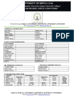 UoI Application Forms For Degree