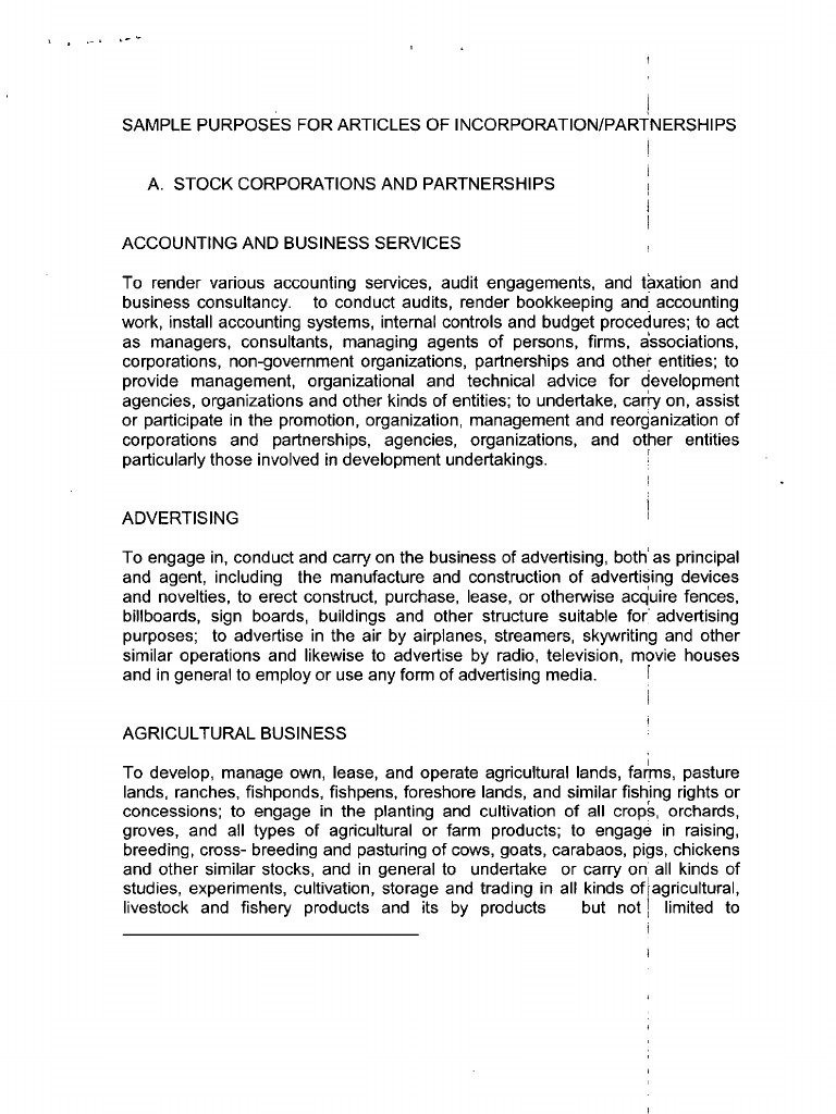 Articles of incorporation pa online image