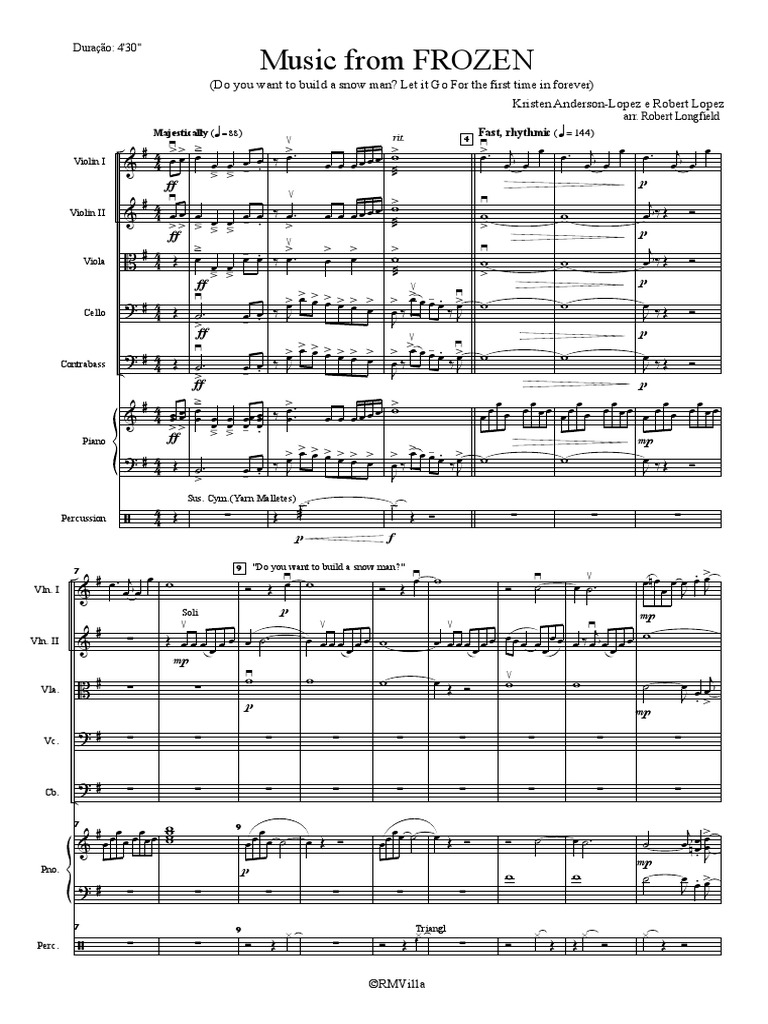 Frozen Score PDF