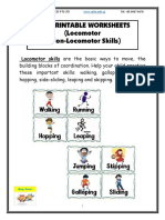 Locomotor and Non Locomotor Worksheet 1