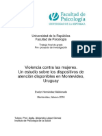 Violencia Contra Las Mujeres. Un Estudio Sobre Los Dispositivos de Atencion Disponibles en Montevideo