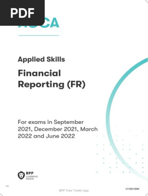 ACCA Financial Reporting Workbook June 2022 | PDF