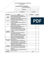 Lesson Plan Evaluation Template