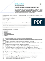 Escala para Diagnóstico de Transtorno Alimentar