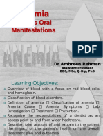 Anemia and Its Oral Menifestations