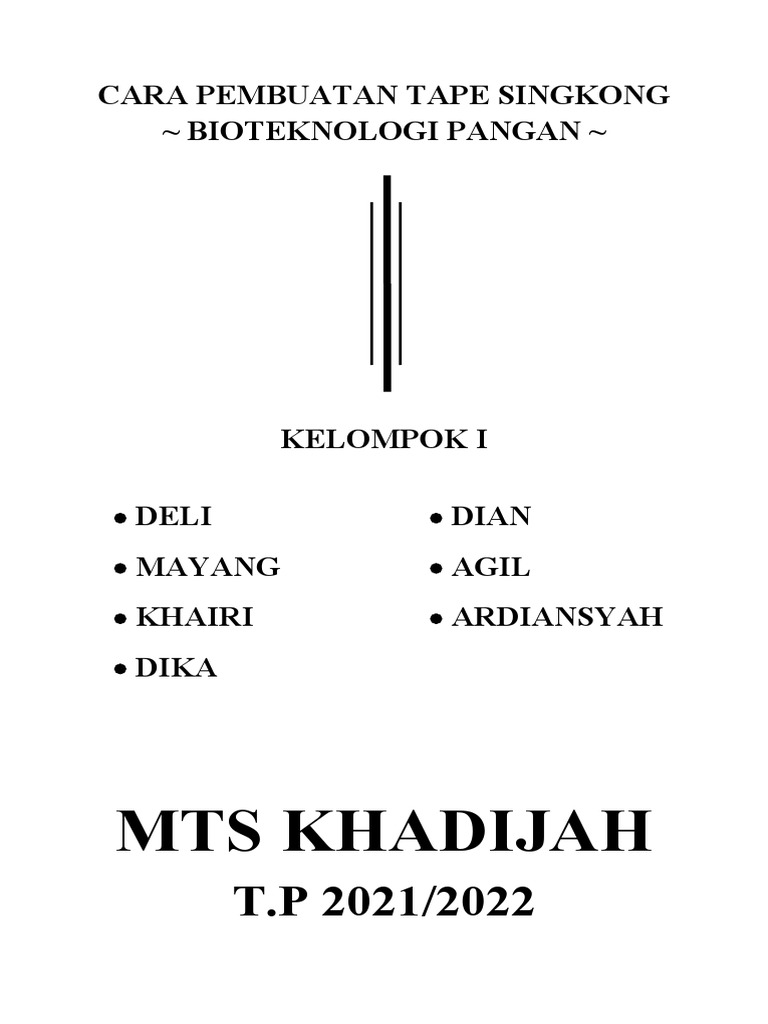 Cara Pembuatan Tape Singkong | PDF