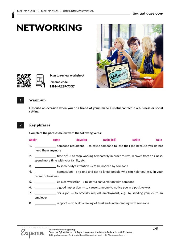 Networking British English Student Ver2 BW PDF Verb Human