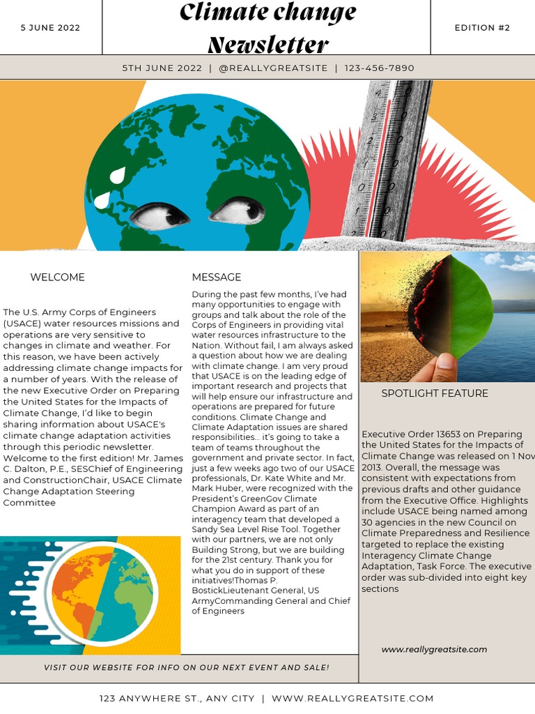 USACE Climate Change Adaptation Update | PDF | United States Army Corps ...