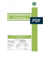 Plan de emergencia y evacuación