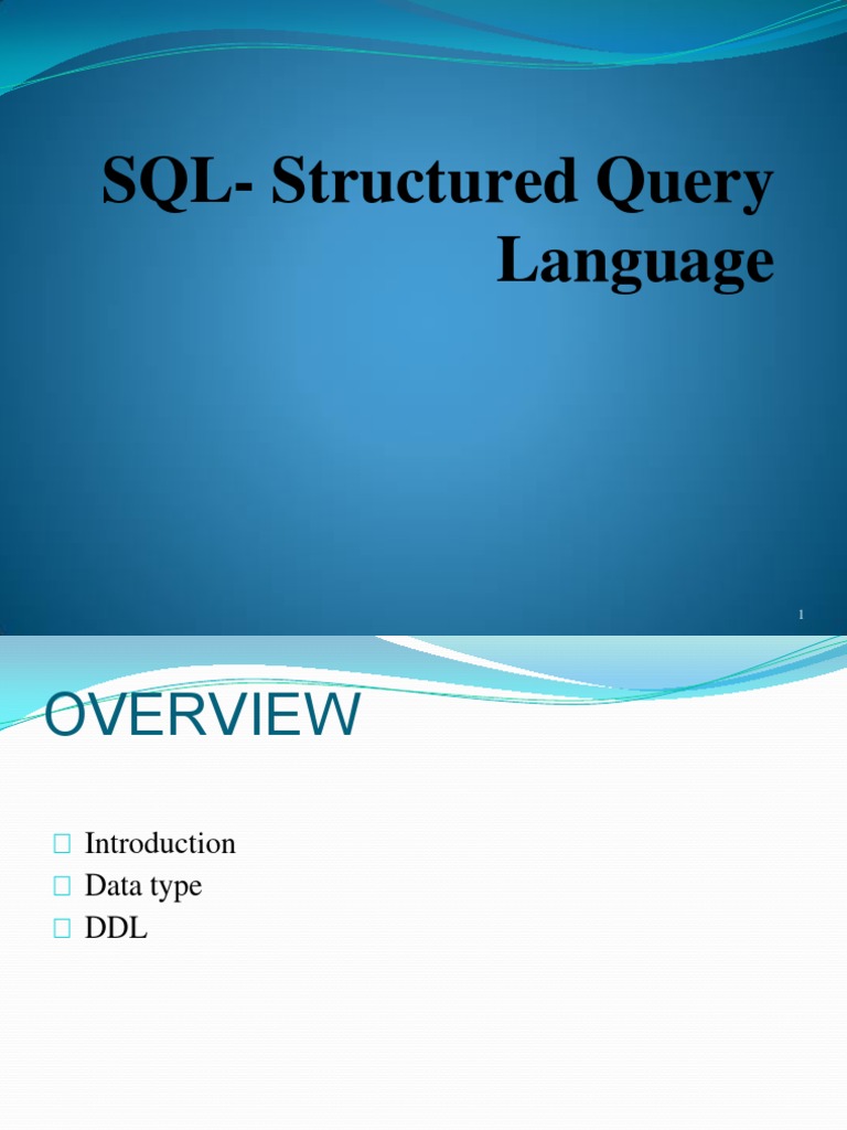 An Introduction to SQL: Structured Query Language | PDF | Databases ...