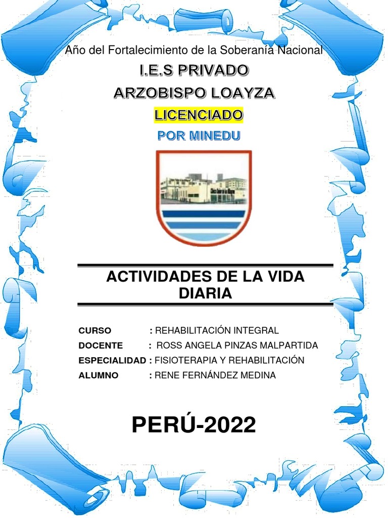 Actividades de La Vida Diaria | PDF