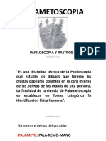 Palametoscopia: identificación a través de las huellas palmares