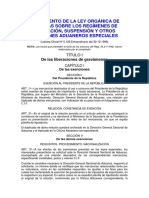 REGLAMENTO DE LA LOA SOBRE LOS RÉGIMENES ADUANEROS ESPECIALES GO Nro. 5.129 del 30121996 - copia