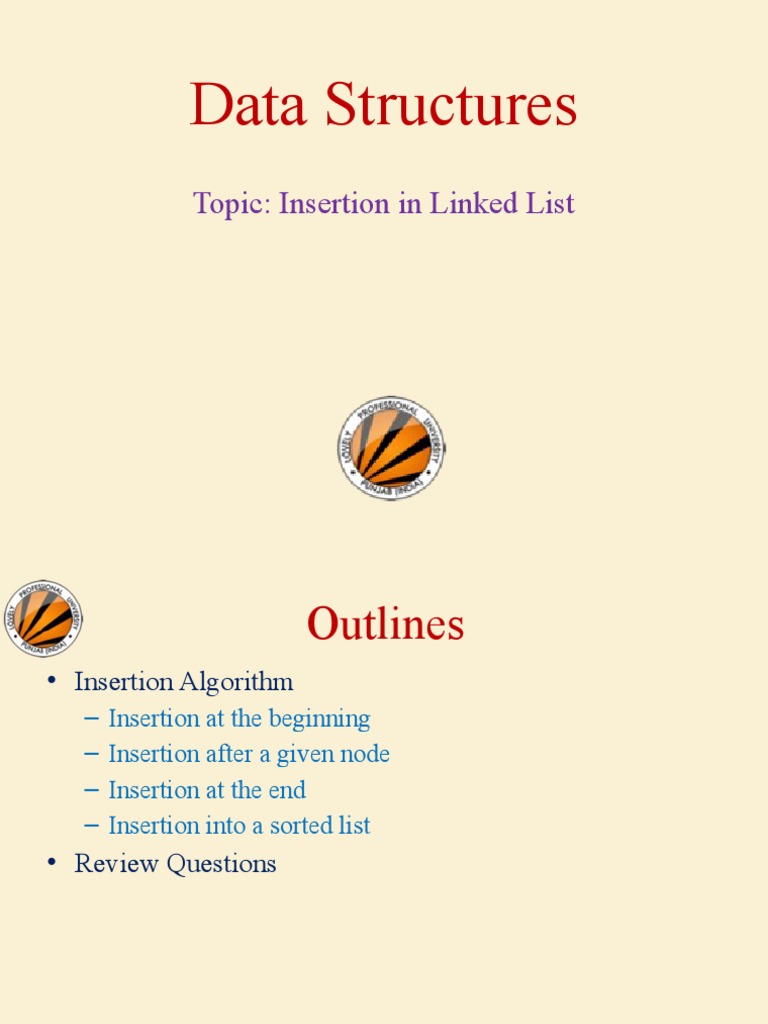 Linked List Insertion | PDF | Pointer (Computer Programming ...
