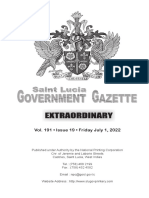 Extraordinary Gazette Friday July 1, 2022