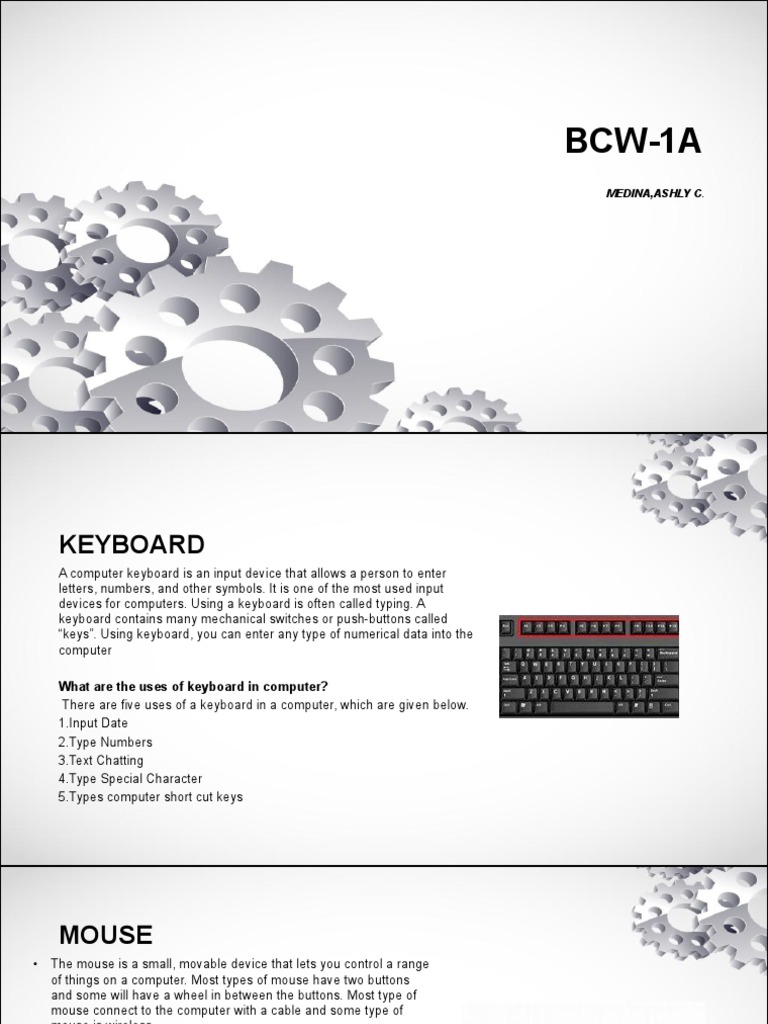 5 Computer Devices and Their Functions | PDF | Computer Keyboard ...