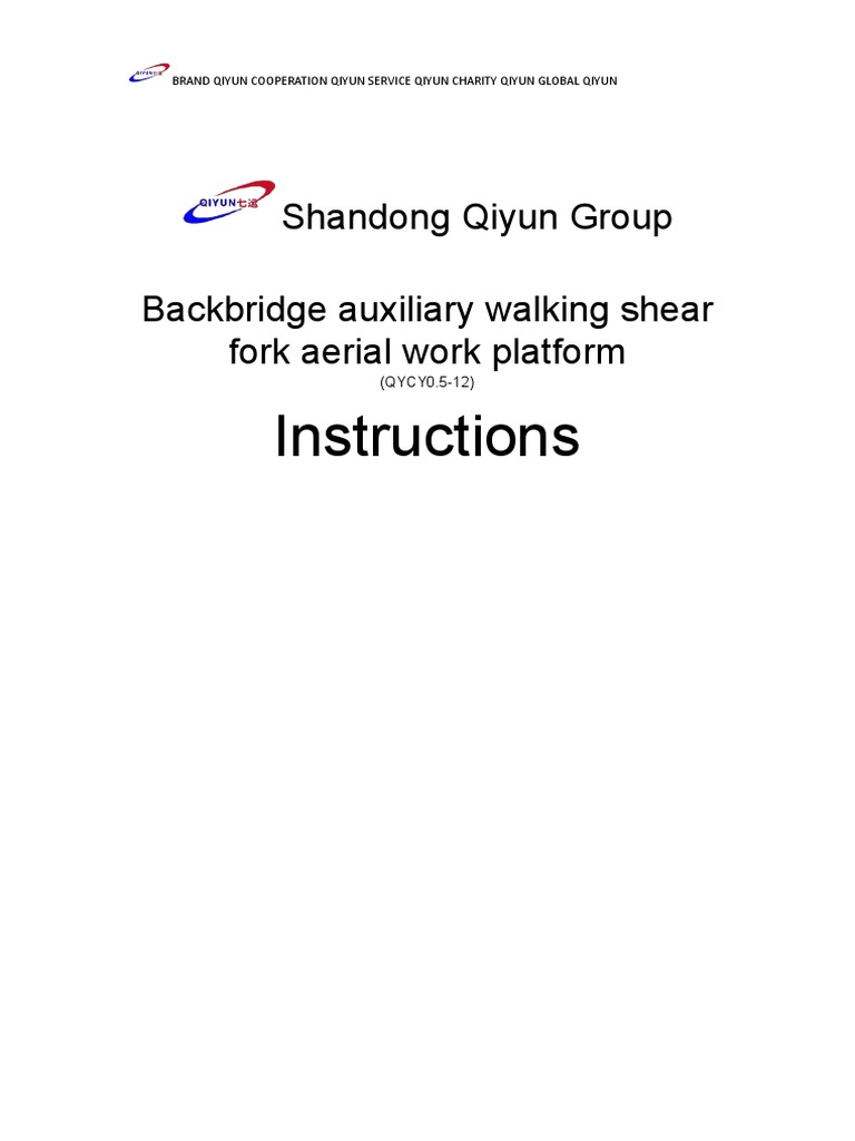 Scissor Lift Operators Manual Eng PDF Valve Pump