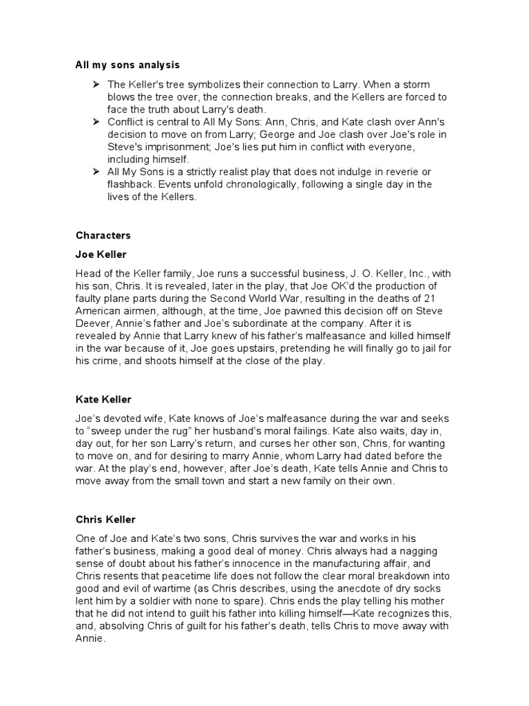 All My Sons Analysis PDF