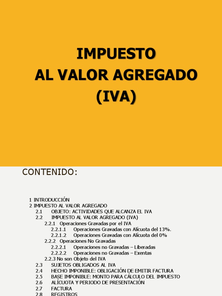 IVA Presentacion 2022 | PDF | Impuesto al valor agregado | Factura