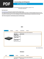 Interactive Beep and Led Diagnostic: HP Prodesk 400 G6 DM