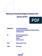 Measuring and Dynamically Hedging Counterparty Credit Exposure