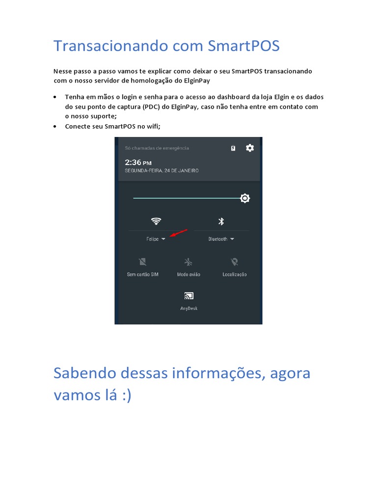 Configuração do SmartPOS ElginPay | PDF | Computadores