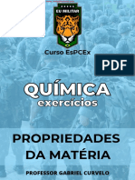 Química exercícios propriedades matéria