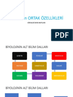 Canlıların Ortak Özellikleri1