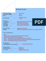 Formats For Letter, Email, CV Etc