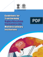 Guidelines For Transforming Higher Education Institutions Into Multidisciplinary Institutions