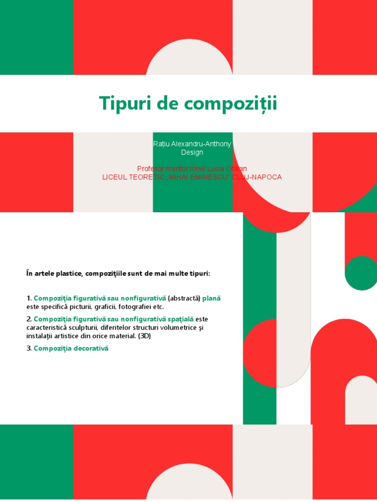 Compozitia Decorativa Jocul de Fond | PDF