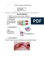 Hoja de Operación Tema: " Concepto: Materiales Lana Antialérgica Del Color Que Más Guste