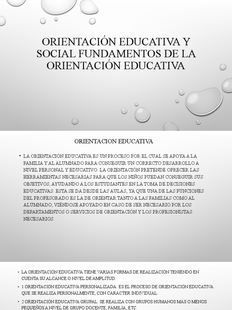 Fundamentos de la Orientación Educativa | PDF | Aprendizaje | Conocimiento