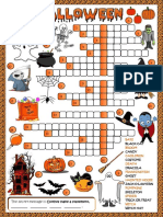 Halloween Crossword Crosswords Fun Activities Games - 32442