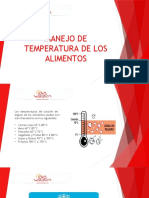 Manejo de temperaturas para cocción y conservación de alimentos