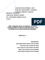 Grupo #7. Demanda de Reintalacion de Una Entidad Emplazada.