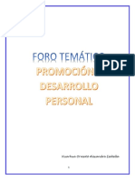 Promoción y Desarrollo Personal - Foro Temático