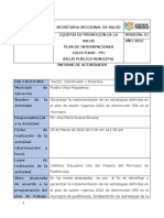 Garantizar La Implementacion Del Plan de Accion PRIMER TRIMESTRE 2022 TOLIS